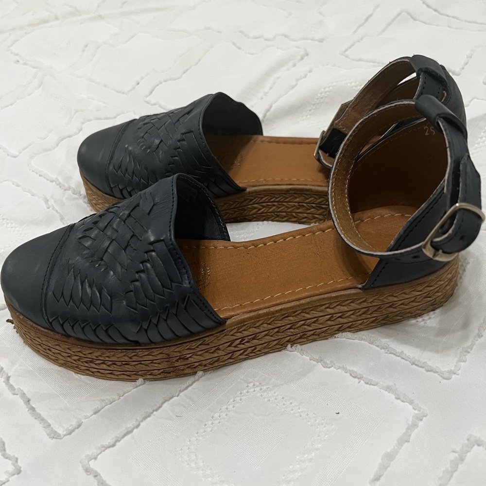Navy Blue platform sandals